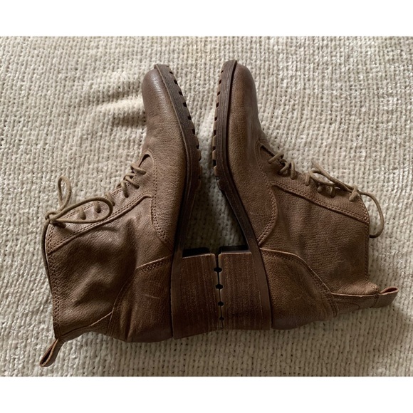 Lucky Brand 7.5 Taupe Brown Giorgia Lace Up Boots - Picture 5 of 12